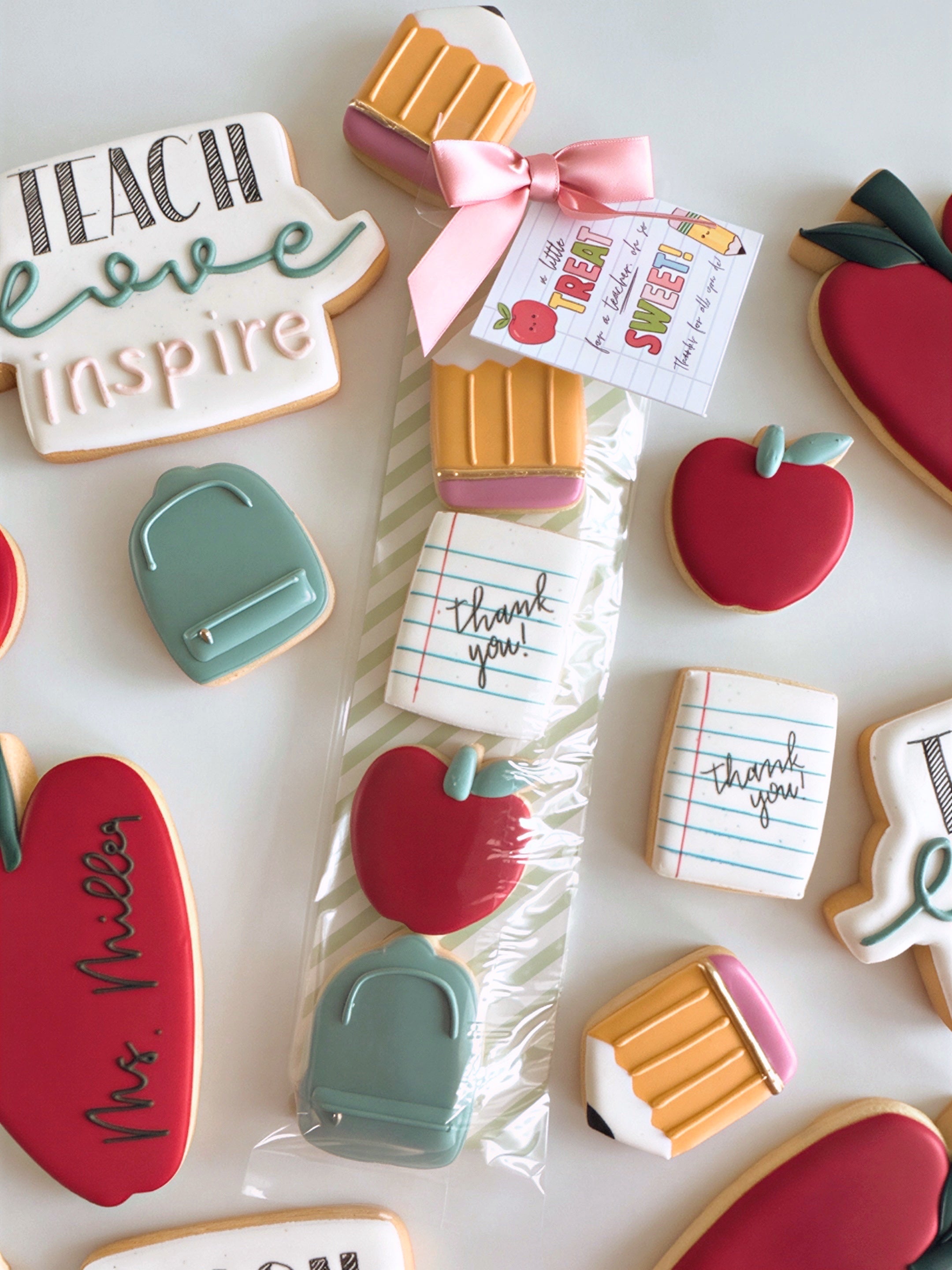 Teacher Appreciation Mini Cookies 4-Pack